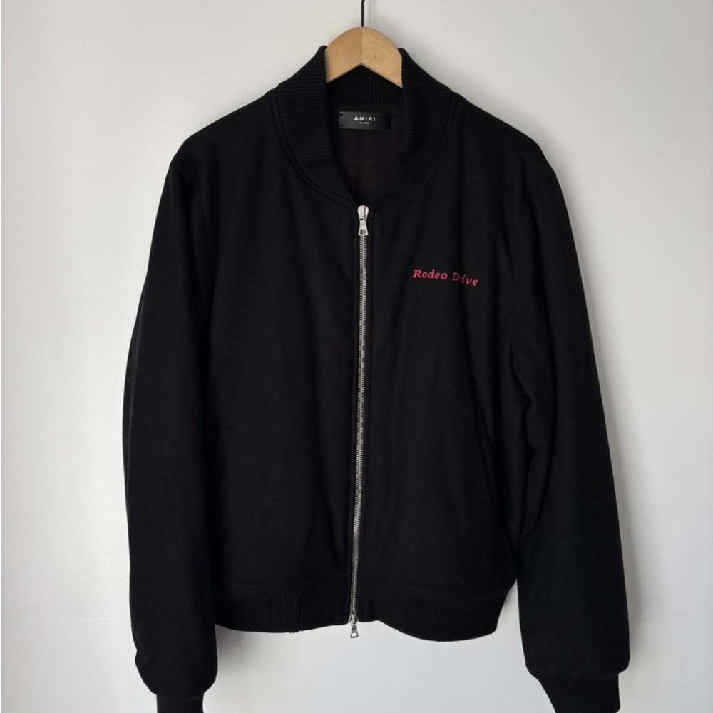Amiri Black Bomber Jacket